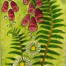 foxgloves glass panel